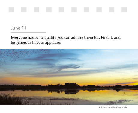 Mottos for Success Calendar: June 11, Page 167 - Lake view